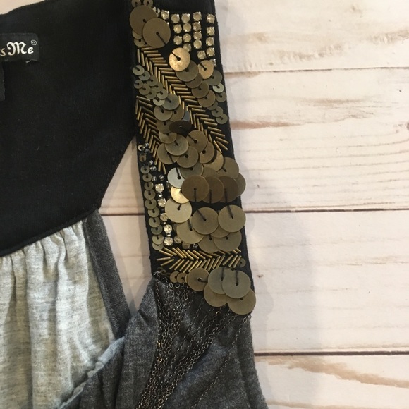 Miss Me Dark Gray Top Size-Small - Picture 3 of 6